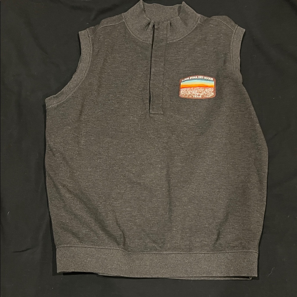 Gray Sleeveless Pullover with Pocket Detail